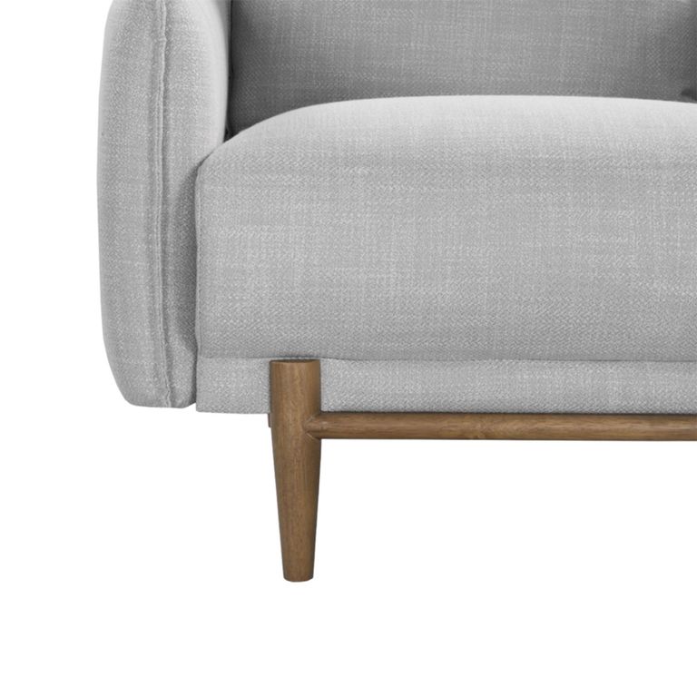 Louie Armchair - Grey Linen - Fabric