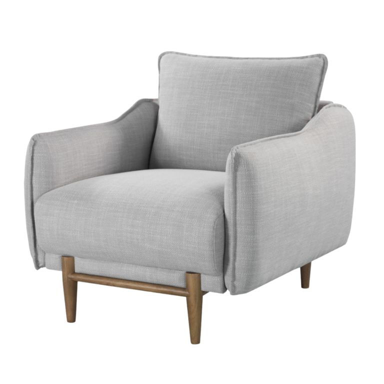 Louie Sofa Suite - 3+2+1 Seater - Grey Linen - Fabric