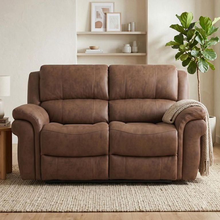 Farnham Ultra Electric Recliner Sofa - 2 Seater - Tan - Fabric