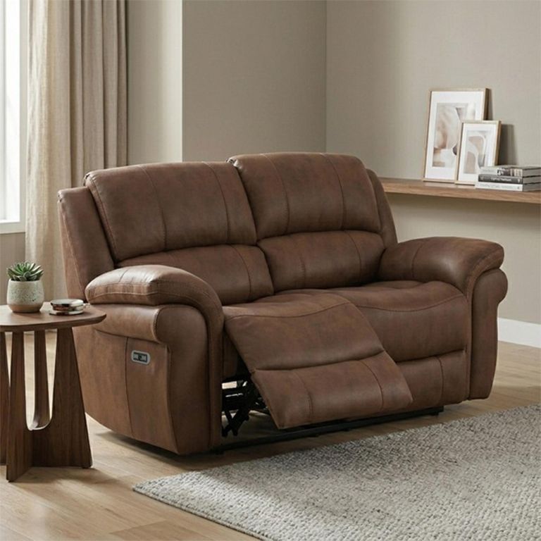 Farnham Ultra Electric Recliner Sofa - 2 Seater - Tan - Fabric