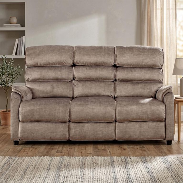 Savoy Sofa - 3 Seater - Taupe - Fabric