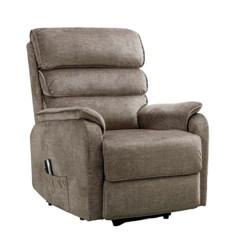 Savoy Electric Lift & Tilt Armchair - Dual Motor - Taupe - Fabric