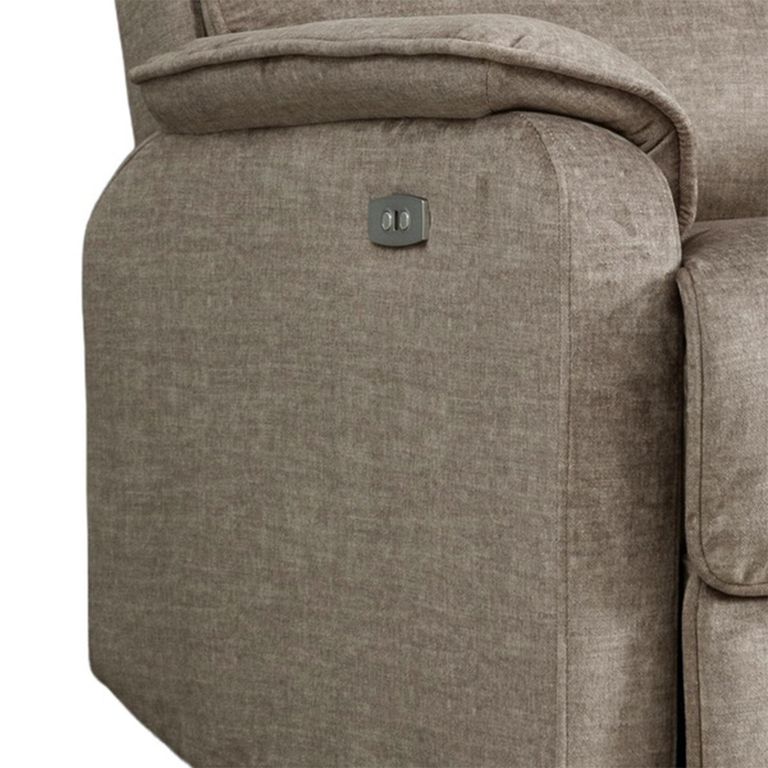 Savoy Electric Recliner Armchair - Taupe - Fabric