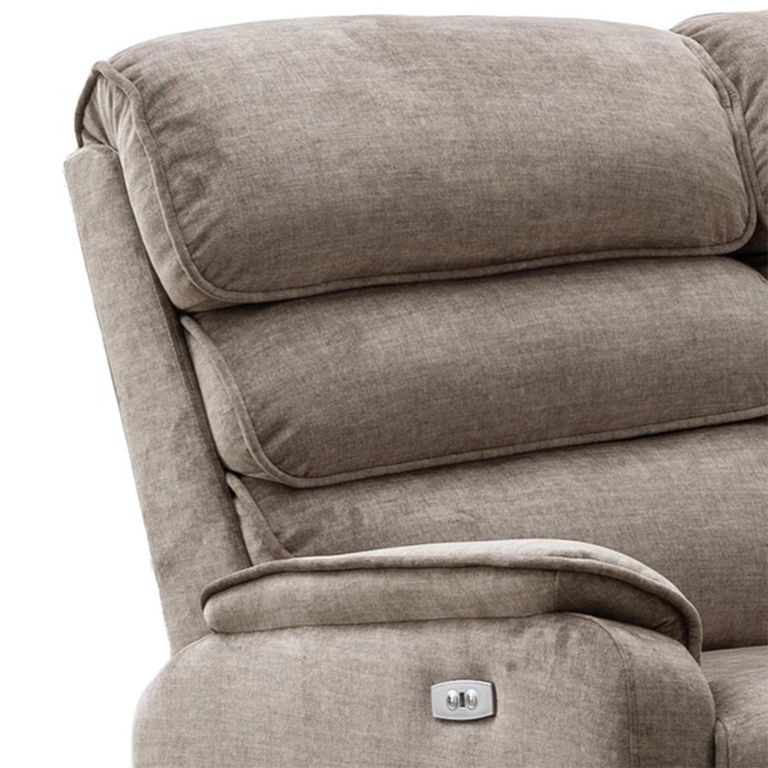 Savoy Electric Recliner Sofa - 2 Seater - Taupe - Fabric