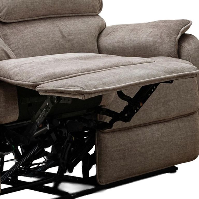 Savoy Electric Recliner Sofa - 2 Seater - Taupe - Fabric