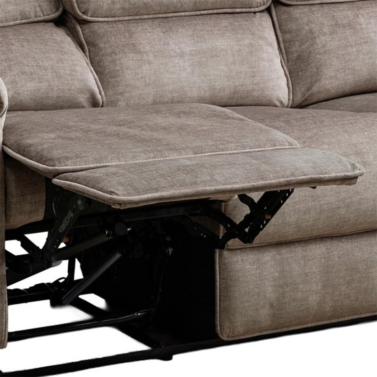 Savoy Electric Recliner Sofa - 3 Seater - Taupe - Fabric