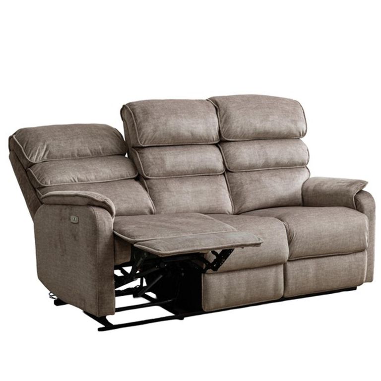 Savoy Electric Recliner Sofa Suite - 3+2 Seater - Taupe - Fabric