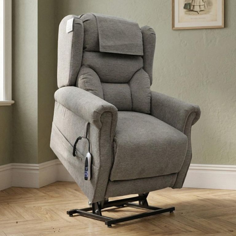 Berkshire Electric Recliner Armchair - Dual Motor - Stone - Fabric