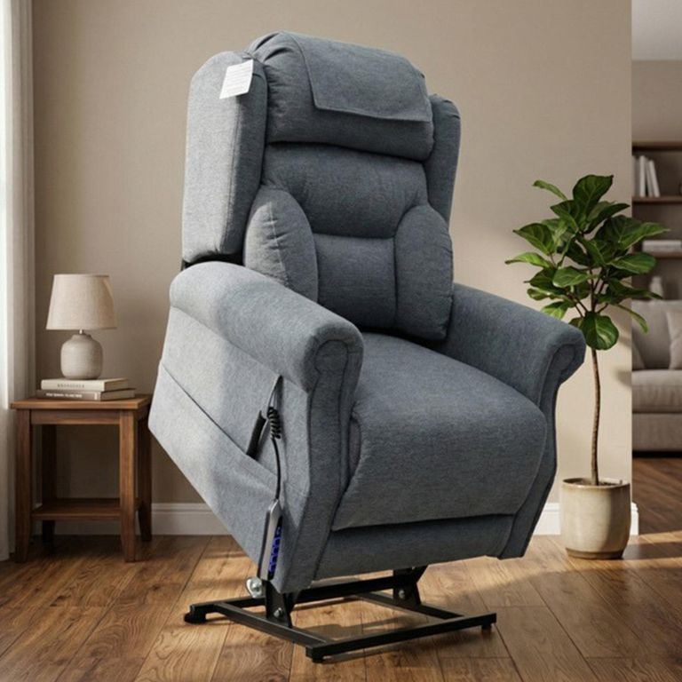 Berkshire Electric Recliner Armchair - Quad Motor - Steel Grey - Fabric