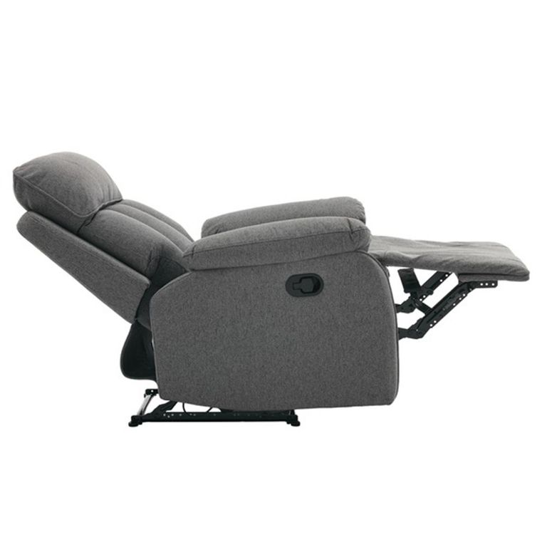 Belgrave Manual Recliner Armchair - Grey - Fabric