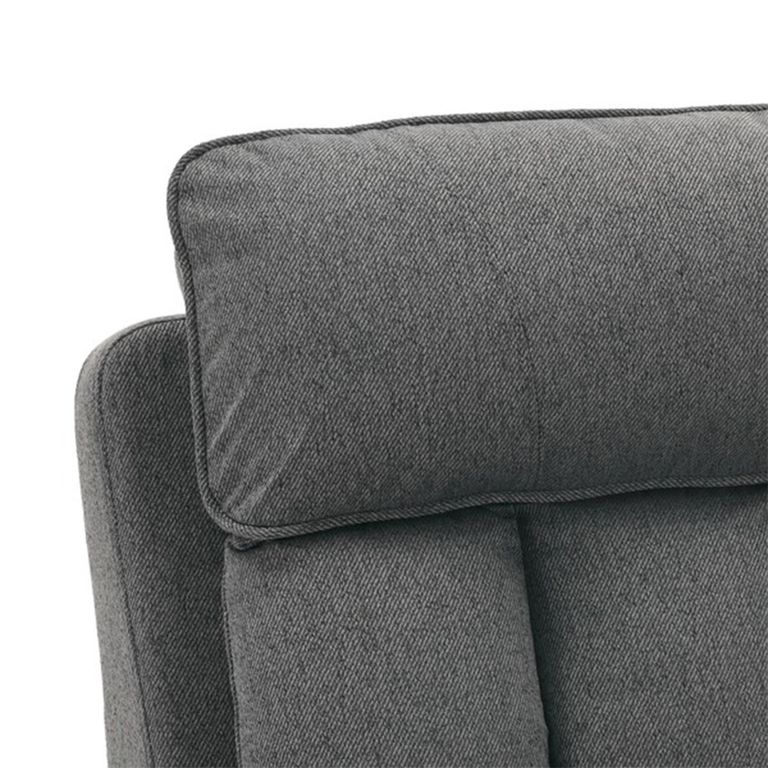 Belgrave Manual Recliner Armchair - Grey - Fabric