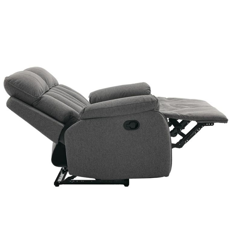 Belgrave Manual Recliner Sofa - 2 Seater - Grey - Fabric