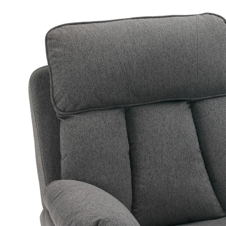 Belgrave Manual Recliner Sofa - 2 Seater - Grey - Fabric