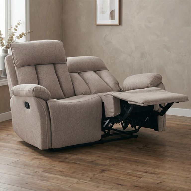 Belgrave Manual Recliner Sofa - 2 Seater - Oatmeal - Fabric