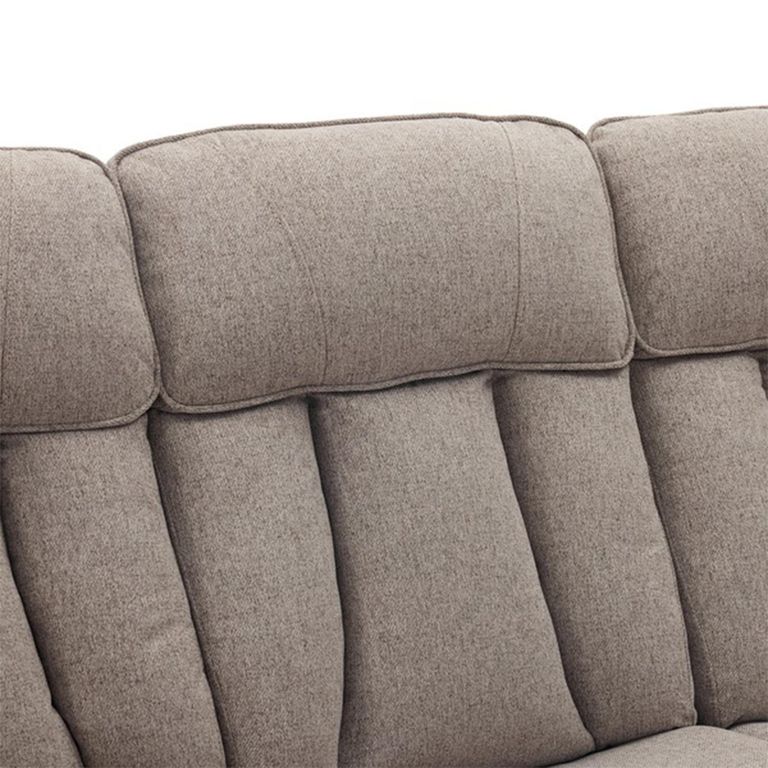 Belgrave Manual Recliner Sofa - 3 Seater - Oatmeal - Fabric