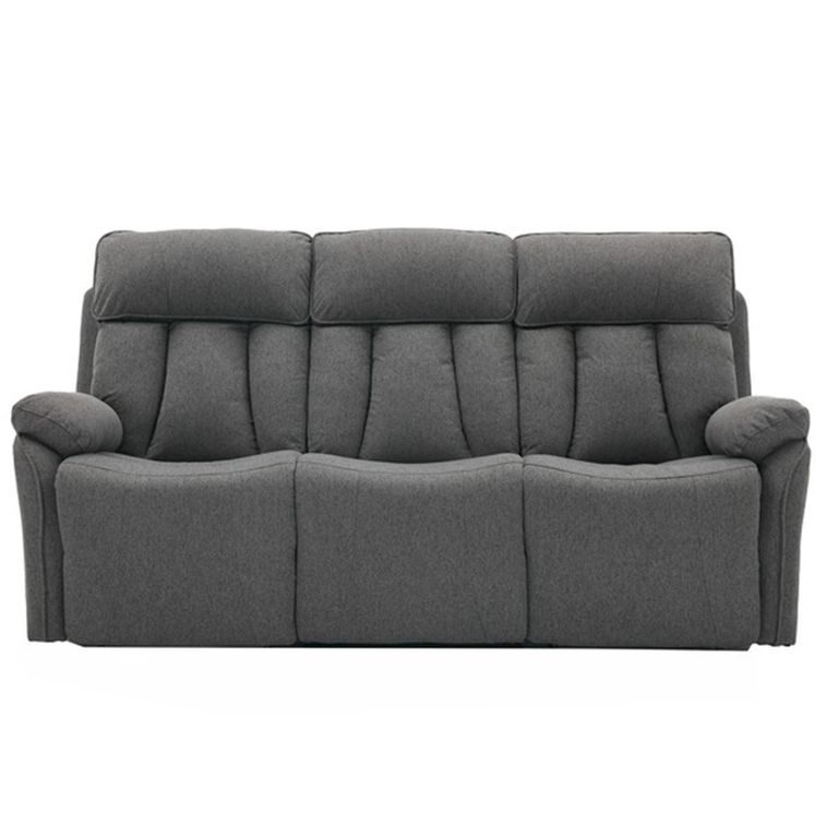 Belgrave Manual Recliner Sofa Suite - 3+2 Seater - Grey - Fabric
