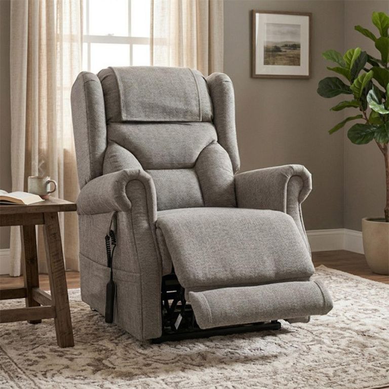 Berkshire Electric Recliner Armchair - Dual Motor - Stone - Fabric