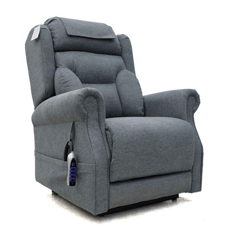 Berkshire Electric Recliner Armchair - Quad Motor - Steel Grey - Fabric