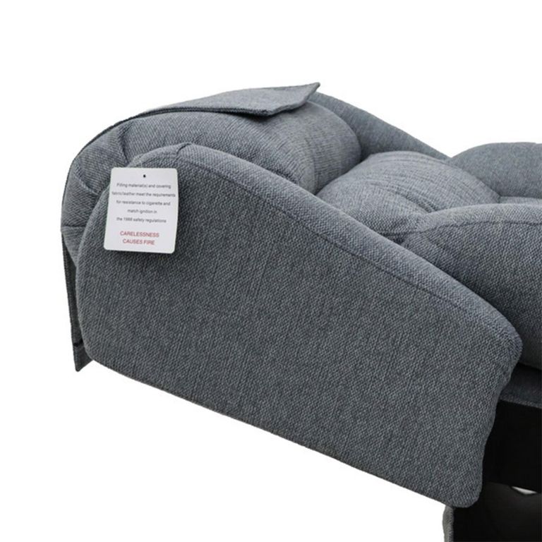 Berkshire Electric Recliner Armchair - Quad Motor - Steel Grey - Fabric