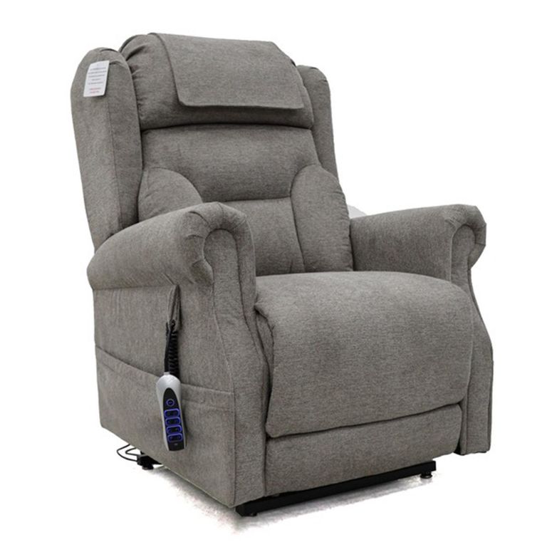Berkshire Electric Recliner Armchair - Quad Motor - Stone - Fabric