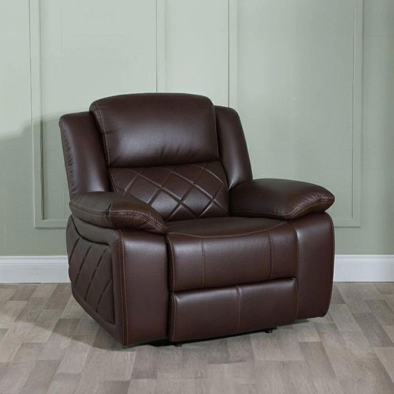 Bentley Electric Recliner Armchair - Brown Leather