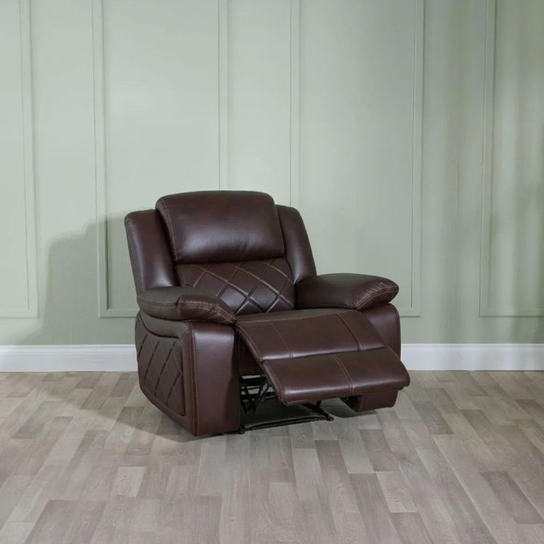 Bentley Electric Recliner Armchair - Brown Leather