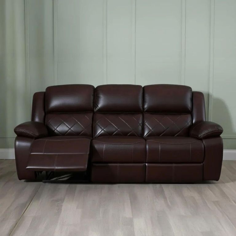 Bentley Electric Recliner Sofa - 3 Seater - Brown Leather