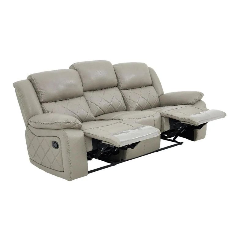 Bentley Electric Recliner Sofa - 3 Seater - Grey Leather