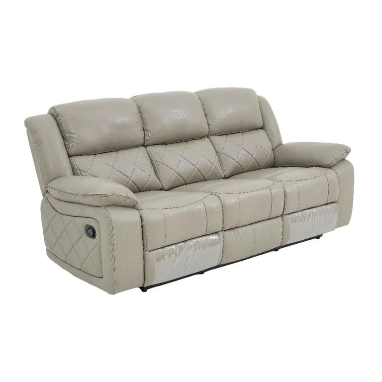 Bentley Electric Recliner Sofa - 3 Seater - Grey Leather