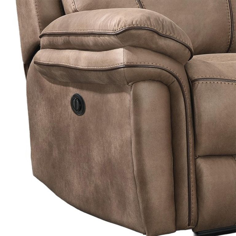 Richmond Electric Recliner Sofa - 2 Seater - Sahara - Leather Look Fabric