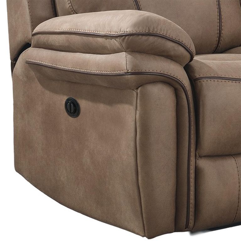 Richmond Electric Recliner Sofa - 3 Seater - Sahara - Leather Look Fabric
