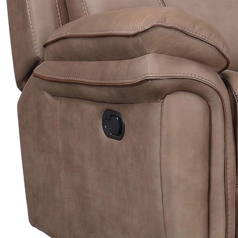 Richmond Manual Recliner Sofa - 2 Seater - Sahara - Leather Look Fabric