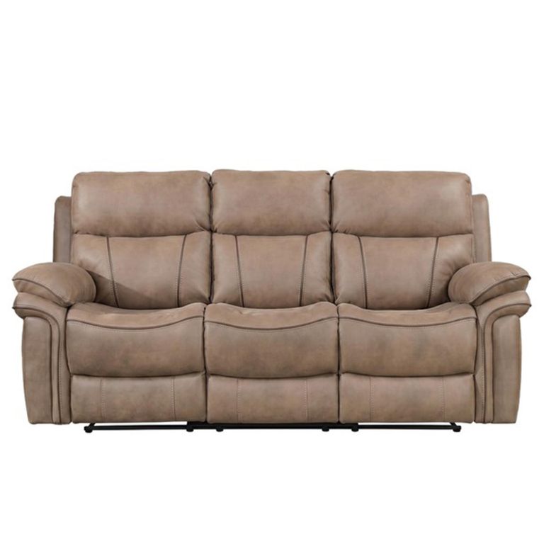 Richmond Manual Recliner Sofa - 3+2 Seater - Sahara - Leather Look Fabric