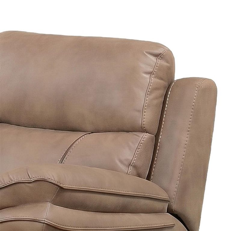 Richmond Manual Recliner Sofa - 3+2 Seater - Sahara - Leather Look Fabric