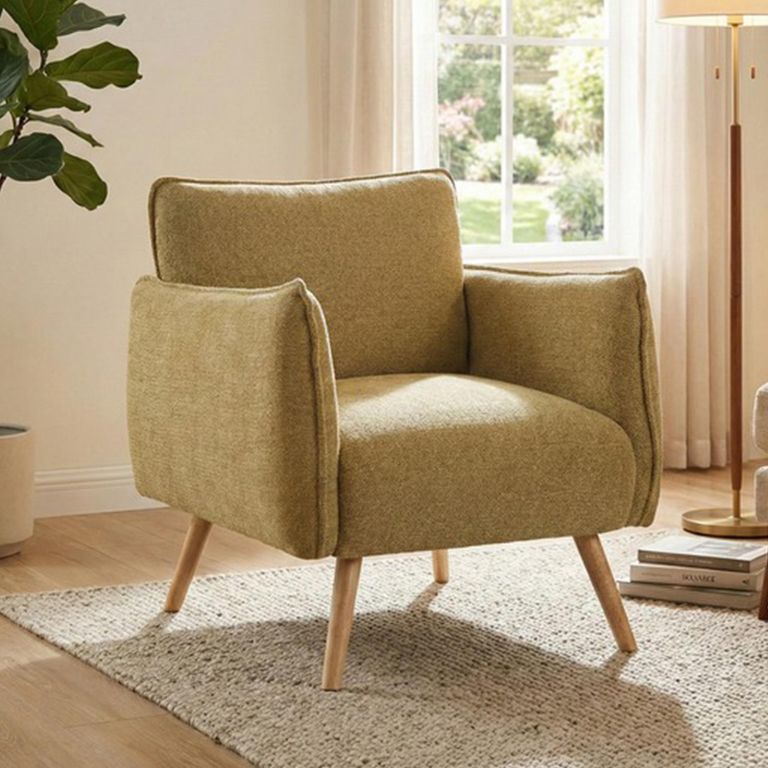 Piper Accent Armchair - Olive Green - Fabric