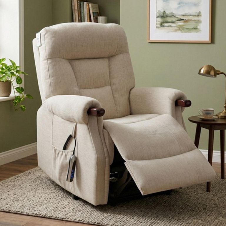 Astoria Electric Lift & Tilt Armchair - Dual Motor - Beige - Fabric