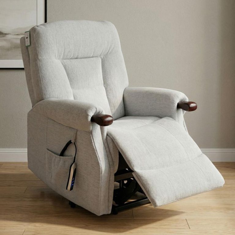 Astoria Electric Lift & Tilt Armchair - Dual Motor - Silver - Fabric