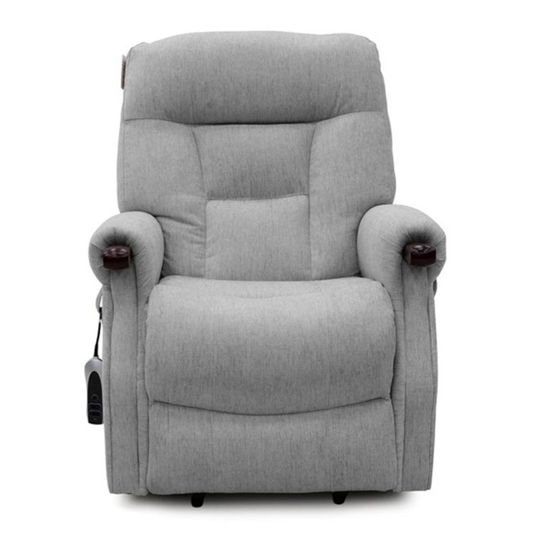 Astoria Electric Lift & Tilt Armchair - Dual Motor - Silver - Fabric