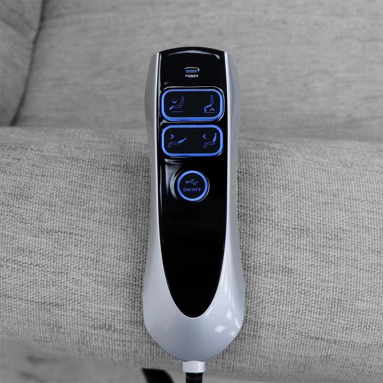 Astoria Electric Lift & Tilt Armchair - Dual Motor - Silver - Fabric