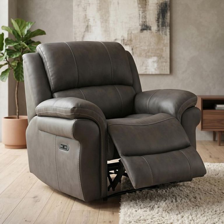 Farnham Ultra Electric Recliner Armchair - Grey - Fabric