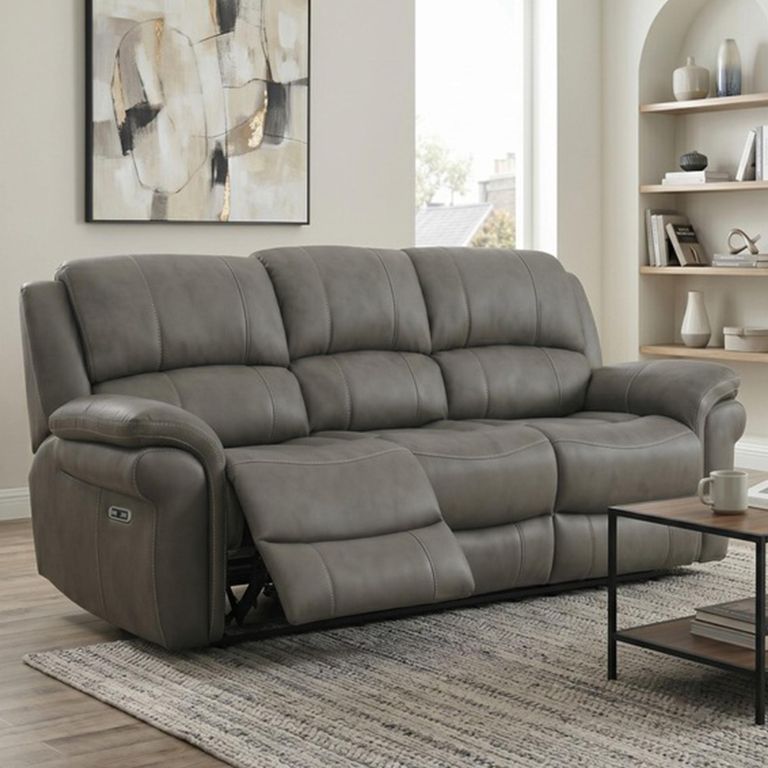 Farnham Ultra Electric Recliner Sofa - 3 Seater - Grey - Fabric