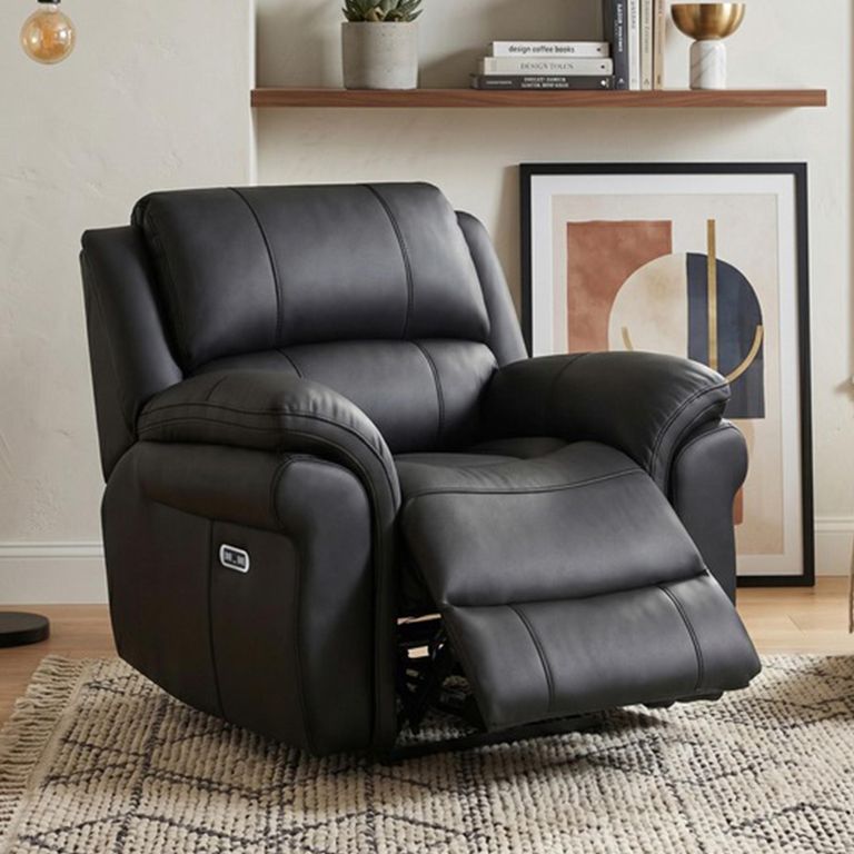 Farnham Ultra Electric Recliner Armchair - Black - Fabric