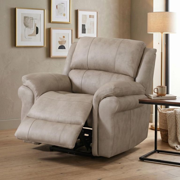 Farnham Ultra Electric Recliner Armchair - Stone - Fabric