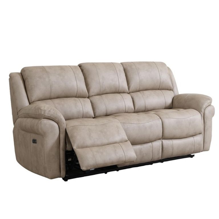 Farnham Ultra Electric Recliner Sofa Suite - 3+1+1 Seater - Stone - Fabric
