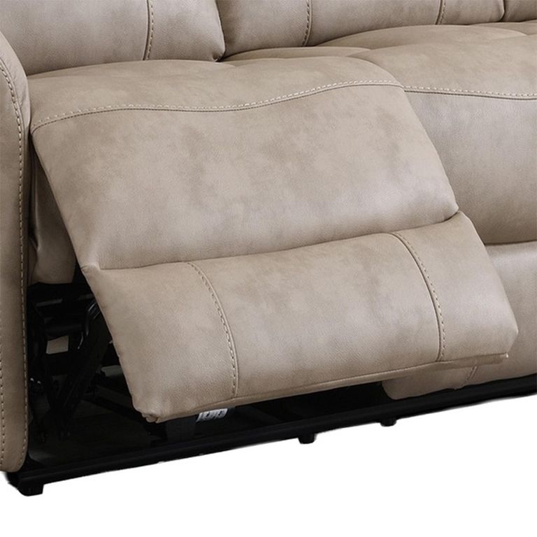 Farnham Ultra Electric Recliner Sofa - 3 Seater - Stone - Fabric