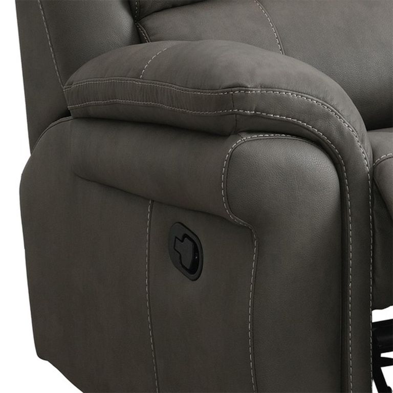 Farnham Ultra Manual Recliner Armchair - Grey - Fabric