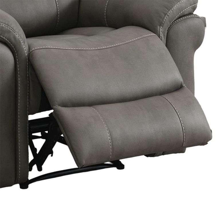 Farnham Ultra Manual Recliner Armchair - Grey - Fabric