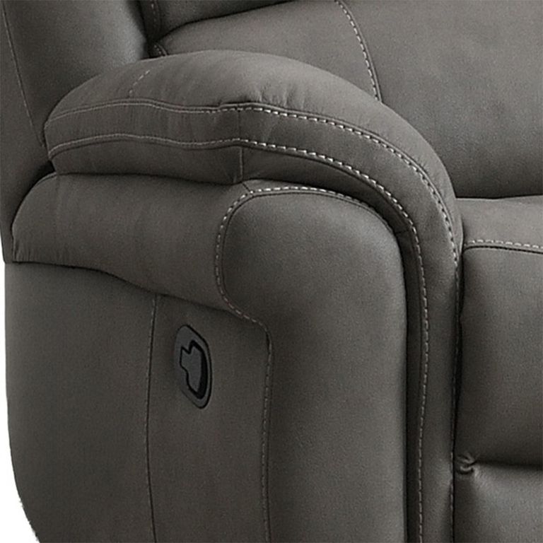 Farnham Ultra Manual Recliner Sofa - 2 Seater - Grey - Fabric