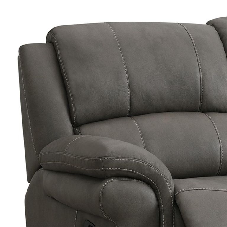 Farnham Ultra Manual Recliner Sofa - 3 Seater - Grey - Fabric