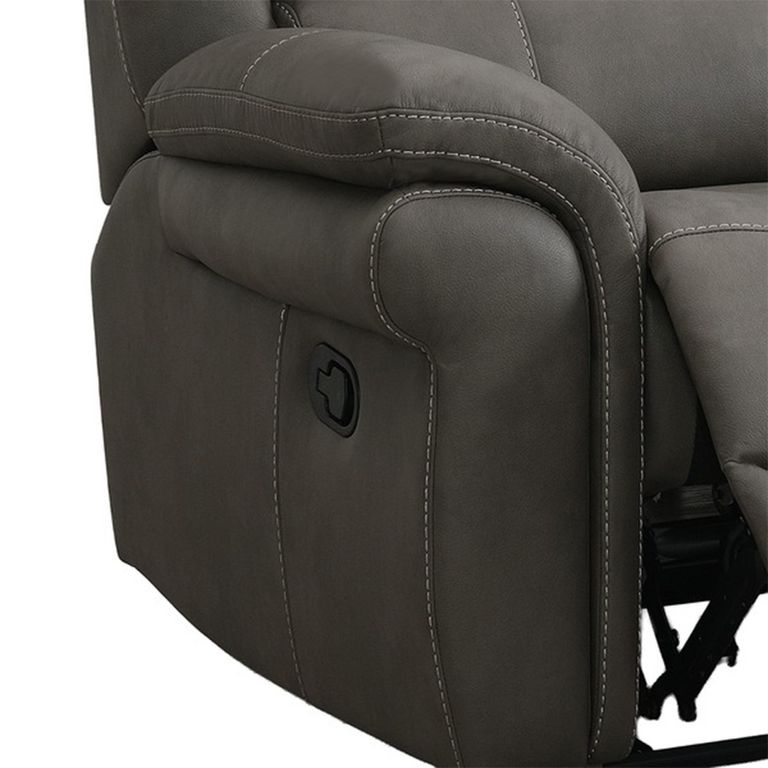 Farnham Ultra Manual Recliner Sofa - 3 Seater - Grey - Fabric